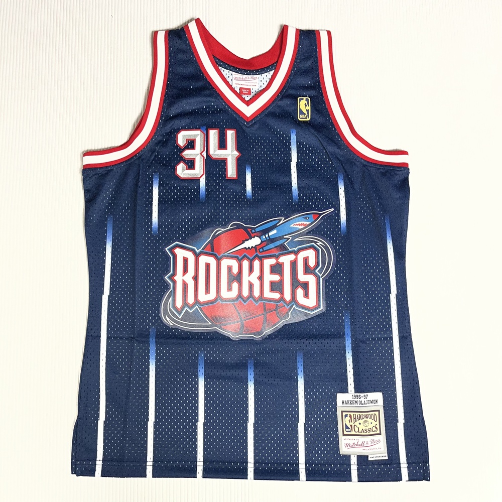 Houston Rockets Jersey Mens Large NBA Basketball Hakeem Olajuwon Mitchell & Ness